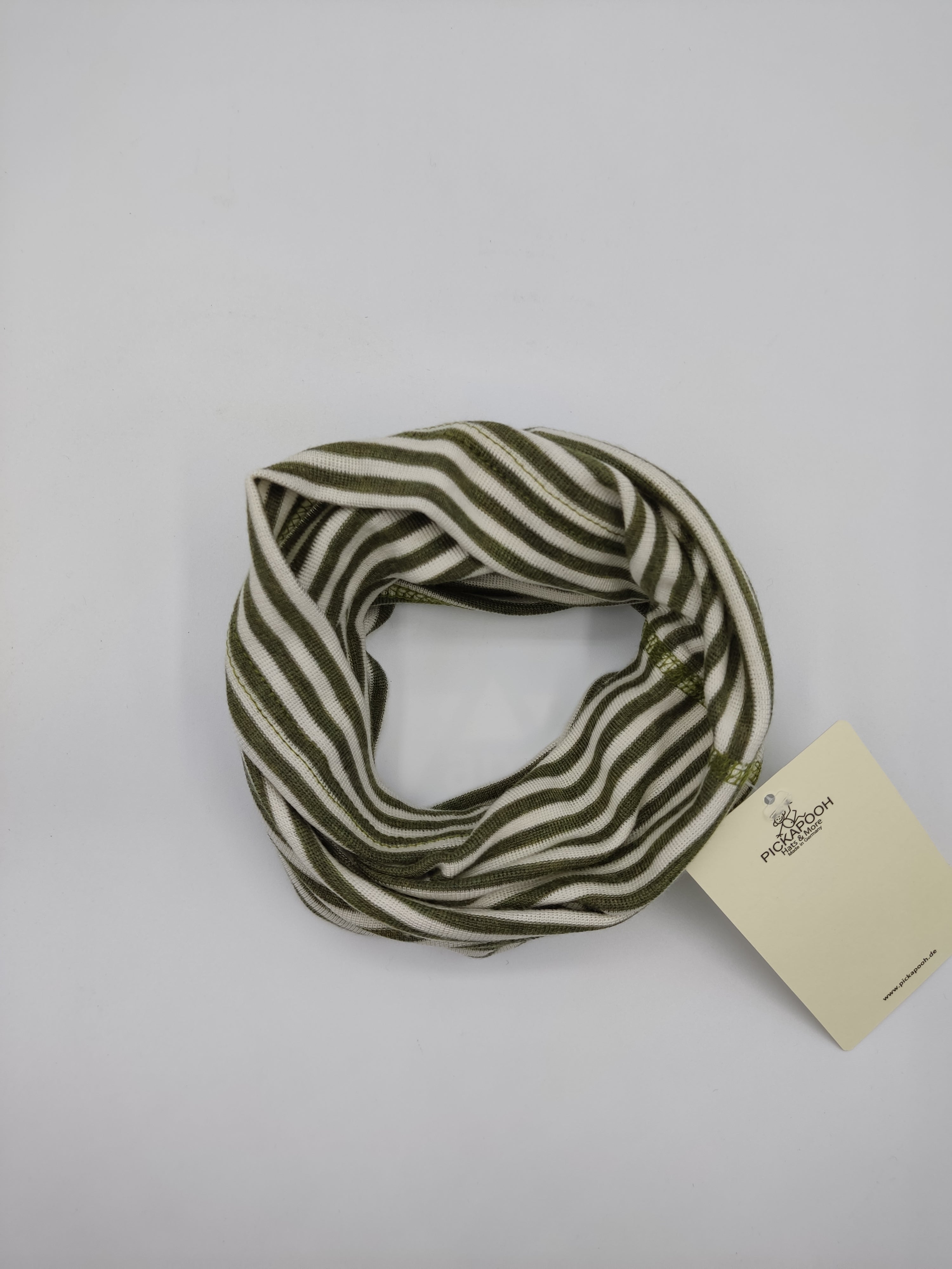 Scaldacollo in lana e seta per bambino e adulto // riga Oliva